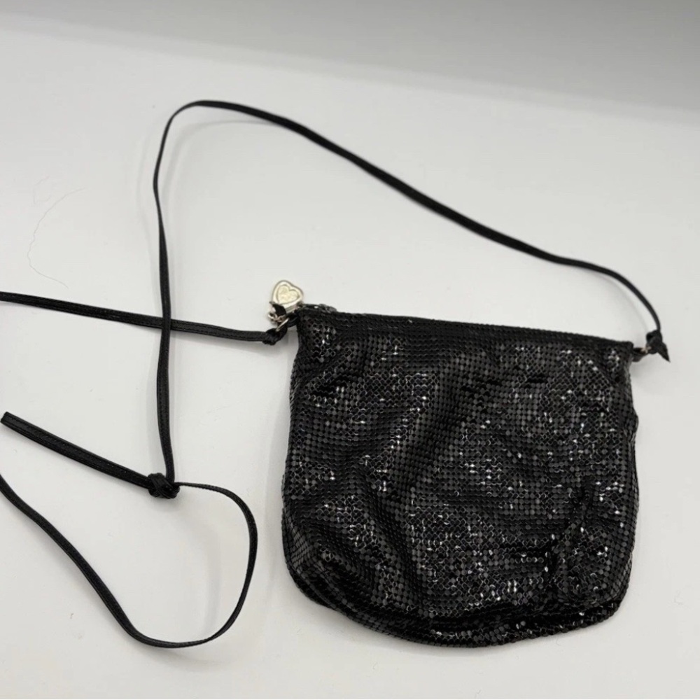 Whiting & Davis Black Evening Mesh Formal Cocktail  Black Crossbody Bag.